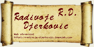 Radivoje Đerković vizit kartica